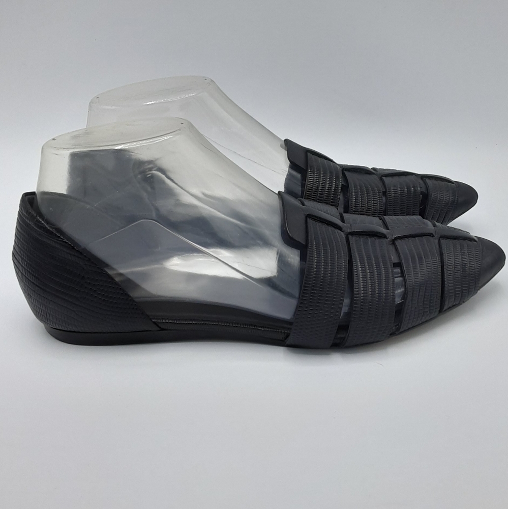 Vince Black Woven Pointed-Toe Flats - Picture 5 of 13